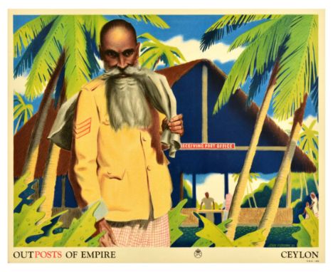 Original vintage advertising poster published by the GPO General Post Office for schools to promote the extensive reach of it