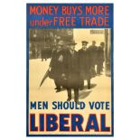 British Elections Poster Free Trade Vote Liberal Party UK