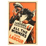 British Elections Poster Labour Party Winners UK