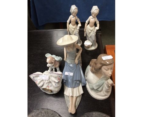 6 pieces of Lladro & Nao