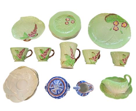 CARLTONWARE GREEN LEAF TEAWARE &amp; OTHER CHINA ITEMS - approximately 18 pieces and two items of Davenport Cassino china