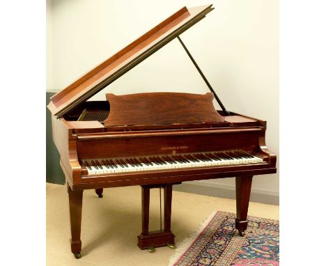 A 1931 Steinway Model 'M' Rosewood cased 5'7" 'Boudoir/Medium Grand' piano, serial number 270582, on heavy square section tap