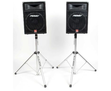  A Peavey PA system, comprising a Peavey XF 800F 9 Channel console with digital effects processor and two Peavey Eurosys 500 