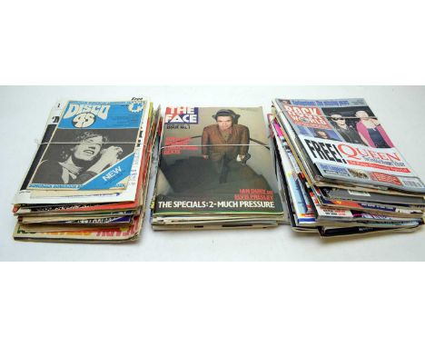 A collection of retro music magazines, all first issues, to include: Q; Kerrang; The Face; Rock World (with Freddy Mercury tr