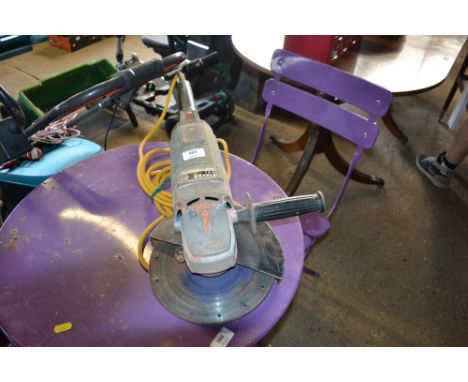 A 110 volt angle grinder