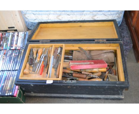 A carpenter's tool trunk and contents&nbsp;
