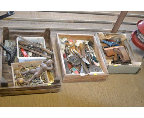 Three boxes of various tools etc 