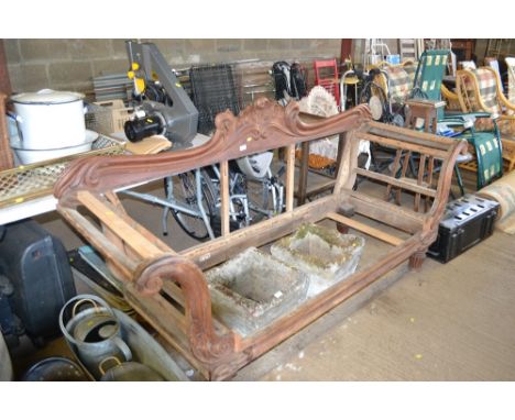 A Victorian mahogany sofa frame for reupholstery       