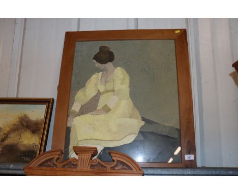 A portrait study in pine frame 
