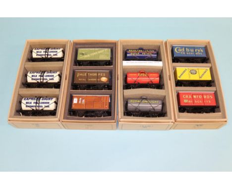 Four boxed Ace Trains '0' gauge, tankers and G/2 vans (12)