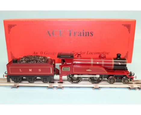A boxed Ace Trains '0' gauge LMS 4-4-0 maroon, numbered 2006, (Celebration Class) locomotive and tender