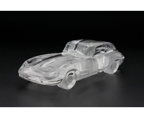 Two Hof Hauer 24% lead crystal car paper weights/ display models. Both models were produced in the 1980s and one retains the 