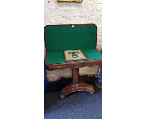 WILLIAM IV TURNOVER LEAF CARD TABLE