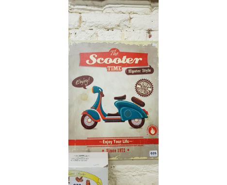 VESPA SCOOTER SIGN