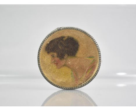 An Early 20th Century Circular Handbag Vanity Mirror, 5.5cms Diameter