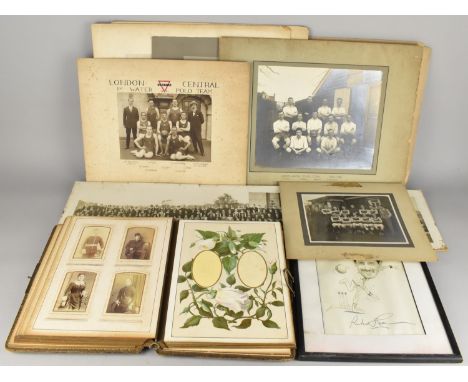 A Late Victorian Photo Album Containing Various Photographs Together with Various Early 20th Century Team Photographs to Incl