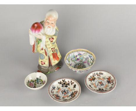 A Collection of Oriental Porcelain to Comprise Pair of Japanese Porcelain Dishes, 10cm Diameter, A Small Footed Bowl, Chinese