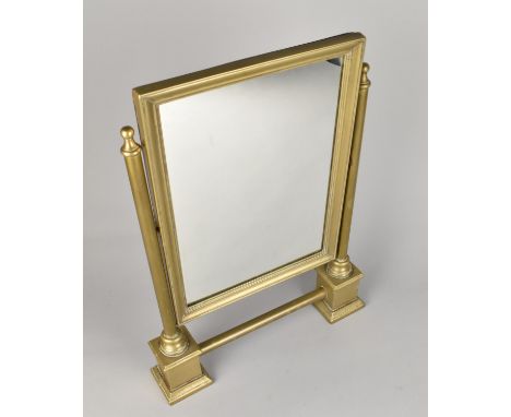 A Vintage Brass Swing Mirror, Removed From Masonic Lodge, 43cms High