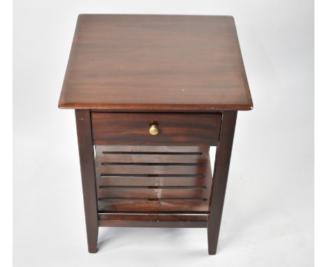 A Mahogany Suffolk Lamp Table with Single Drawer, 46cms Wide and 60cms High