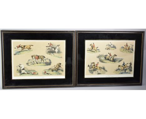 A Pair of Framed Hunting Prints, "Gone to Earth" and "The Right Sort", Subject 35x26cm