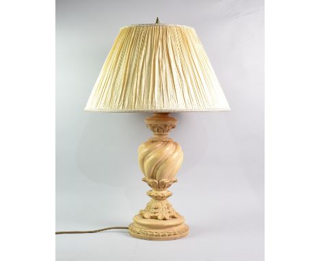 A Mid 20th Century Table Lamp and Shade, Requires Repair to Stand, 70cms High Overall