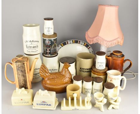 A Collection of Various Ceramics to Include Storage Jars to Include Ten "J.W.McKensie"  Storage and Spice Pots, Portmeirion M