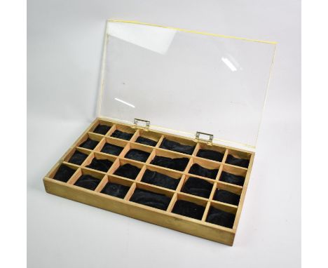 A Vintage 24 Section Table Top Bijouterie Cabinet, 50x29cms