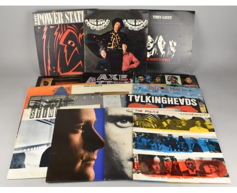 A Collection of Seventeen Various LPs to include Thin Lizzy, Jimi Hendrix, The Stranglers, Dire Straits, Talking Heads, Phil 