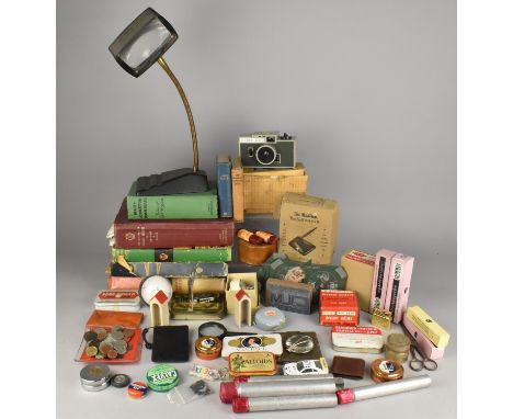 A Collection of Various Vintage and Later Items to Comprise AA Road Books, Stationery Items, Summit Luer Lock Syringes, Tins,