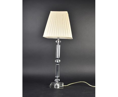A Modern Table Lamp and Shade, 68cms High Overall