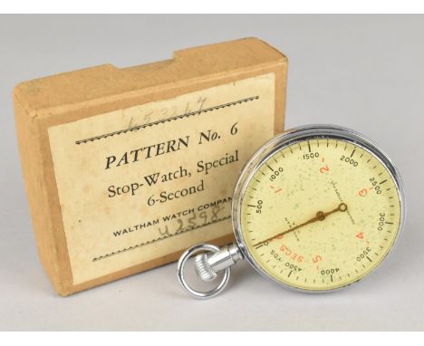 A Vintage Waltham Stopwatch, Pattern No.6, In Original Cardboard Box, Working Order