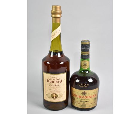 A Single Bottle of Courvoisier Cognac and a 1Ltr Bottle of French Calvados
