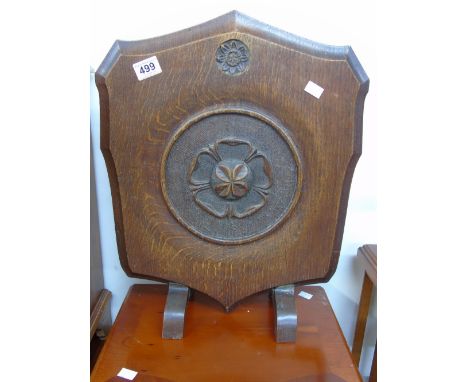 OAK CARVED PLAQUE/FIRESCREEN