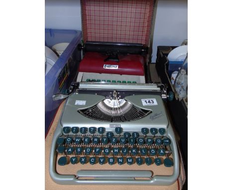2 VINTAGE TYPEWRITERS, NECKERMANN BRILLIANT JUNIOR & LILLIPUT