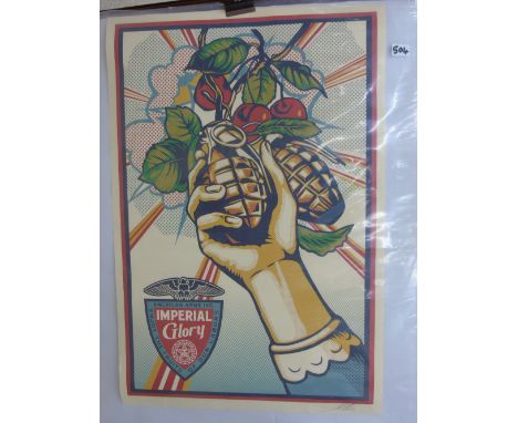 SHEPPARD FAIREY (OBEY) SIGNED PRINT - IMPERIAL GLORY POSTER