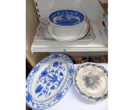 5 VINTAGE CERAMIC SERVING PLATES