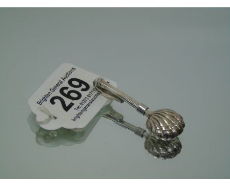 HALL MARKED SILVER TIE PIN DECORATED WITH SHELLS 8.89 GRAMS