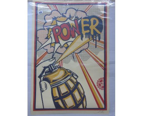 SHEPARD FAIREY POSTER (POWER) SIGNED PRINT