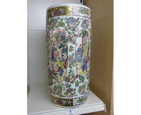 UMBRELLA / STICK STAND WITH ORIENTAL SCENES