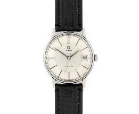 Omega: A Stainless Steel Calendar Centre Seconds Wristwatch, signed Omega, Geneve, model: Seamaster, ref: 136.011, 1968, (cal
