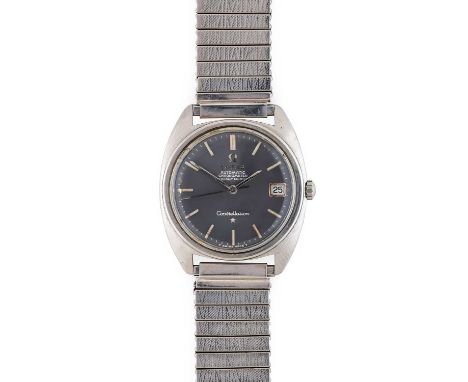 Omega: A Stainless Steel Automatic Calendar Centre Seconds Wristwatch, signed Omega, Chronometer Officially Certified, model: