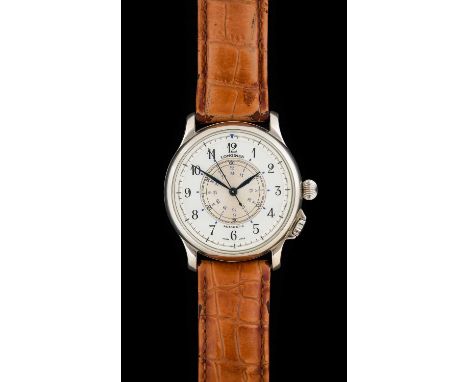Longines: A Stainless Steel Limited Edition Automatic Centre Seconds Wristwatch, signed Longines, model: Charles Lindbergh Na