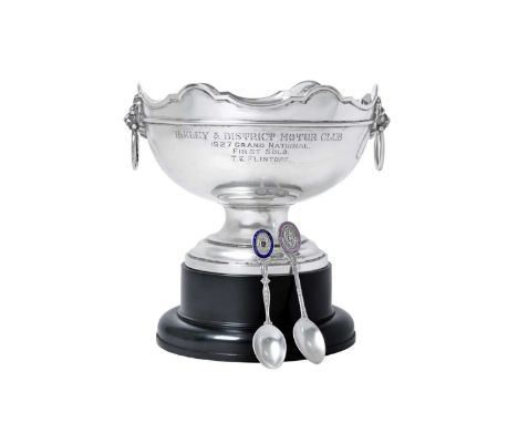 A George V Silver Rose-Bowl,  by Turner and Simpson Ltd., Birmingham, 1927  tapering cylindrical and on spreading foot, with 