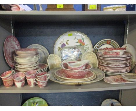 A Masons Vista part dinner service and mixed 20th century ceramics to include a Royal Worcester Evesham pastry flan dish Loca