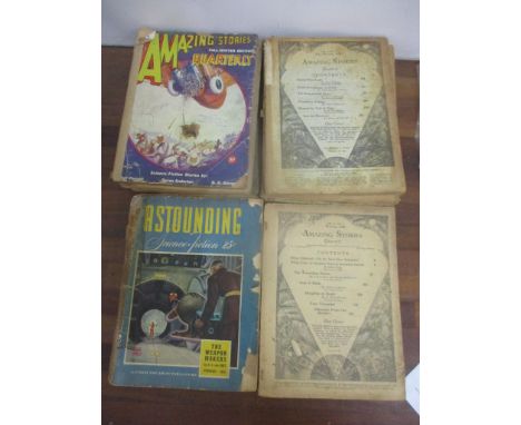 A selection of 1920's Sci-Fi magazines 