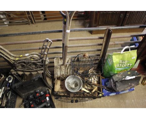 Various vintage garden tools etc.