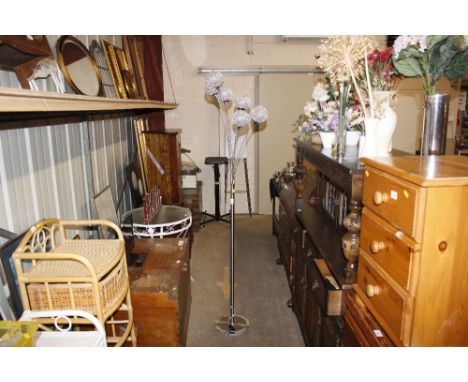 A six branch decorative floor standing lamp