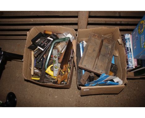 Two boxes of miscellaneous tools