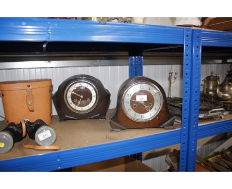 A Smiths Enfield mantel clock and another 