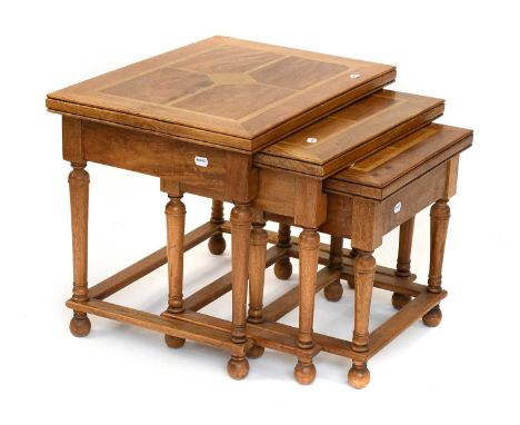 A Barker &amp; Stonehouse 'Flagstone' Nest of Three Occasional Tables, 71cm by 50cm by 56cm